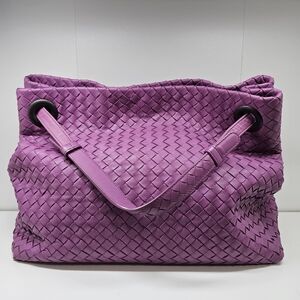 Bottega Veneta Intrecciato Lavender Woven Tote